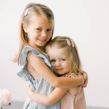 Load image into Gallery viewer, Johanna Blue &amp; White Floral Hair Clips FC01
