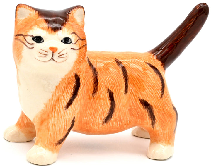 MiniL131 Decorative Miniature Ceramic Tiny L Orange Tabby cat