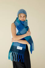 Load image into Gallery viewer, The Reykjavik Scarf - 100% Recycled - Blue Check