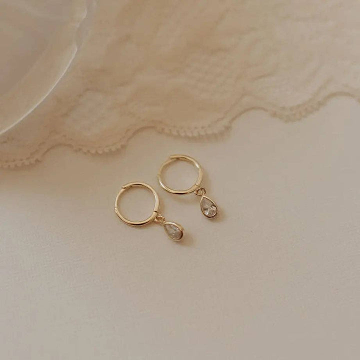 April Raindrop Dangle Hoops MA27