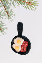 Load image into Gallery viewer, Christmas Bacon and Eggs Felt Ornament NV23