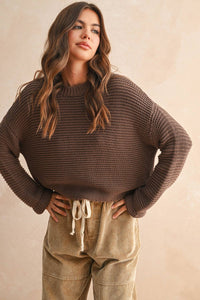 T2694   ROUND NECK SWEATER KNITTED TOP