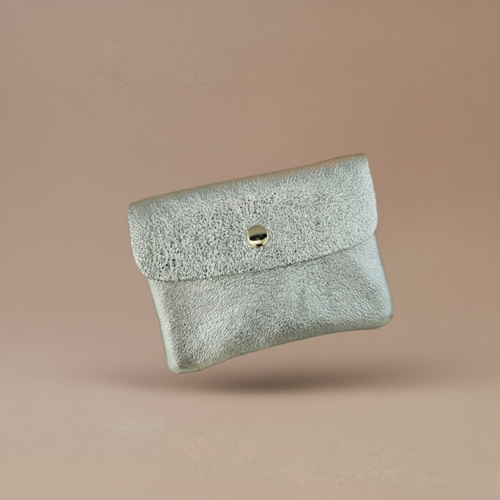 Cowhide leather coin purse Kangoobis: Rose foncé