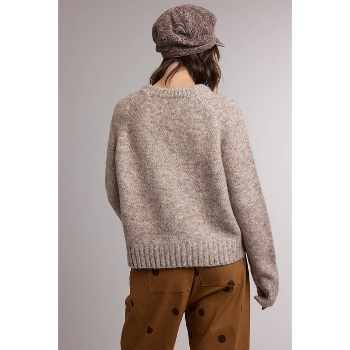 SPECKLED SOFT KNIT CREWNECK SWEATER / WL26