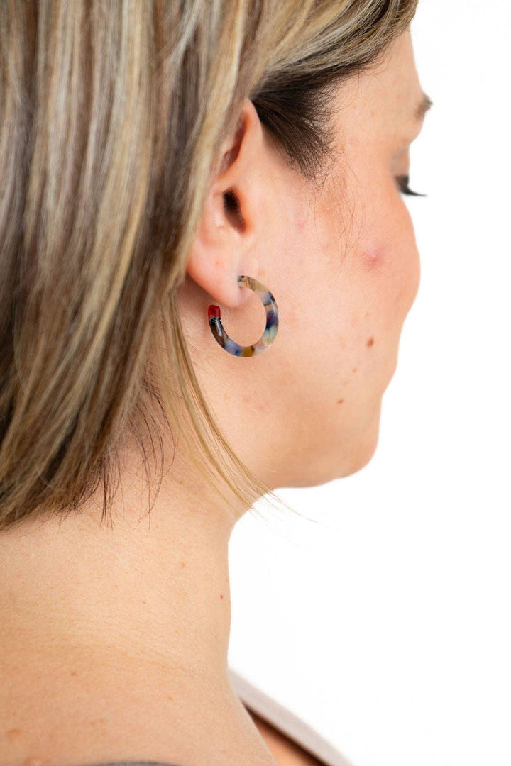 Cam Mini Hoops - Multicolor // Earrings, Gifts, Jewelry, Fall SS602