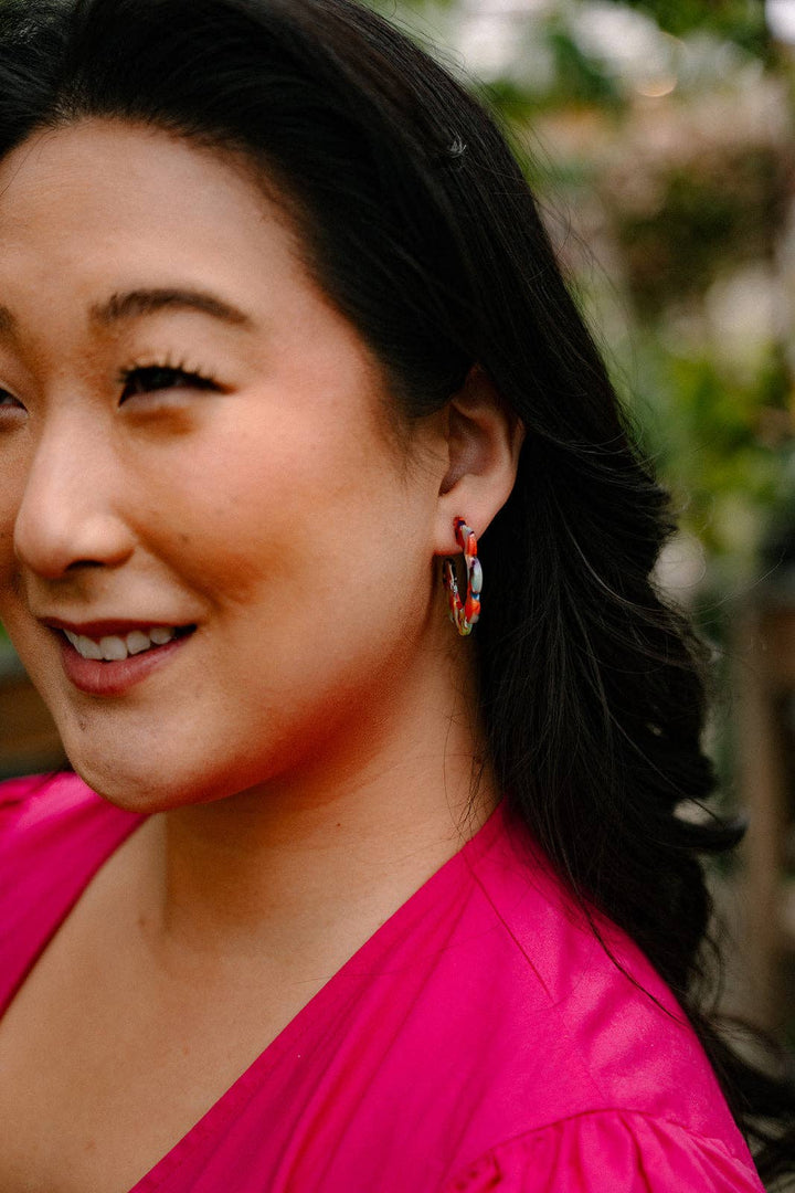 Flora Hoops - Fiesta // Summer Spring Flower Jewelry Earring SS529