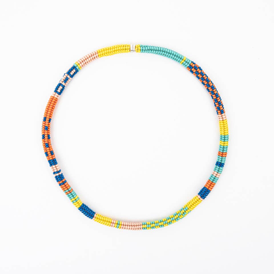 Beaded Patchwork Choker APL32