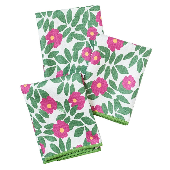Mighty Mini Towel (Set of 3) Reversible - KN Beach Roses