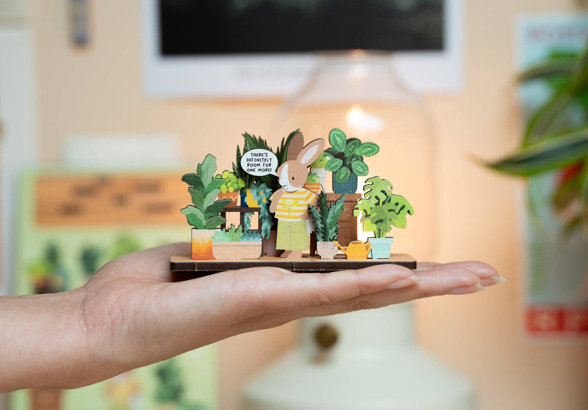 HOUSEPLANT ADDICT RABBIT POP OUT CARD – Silly Daisy
