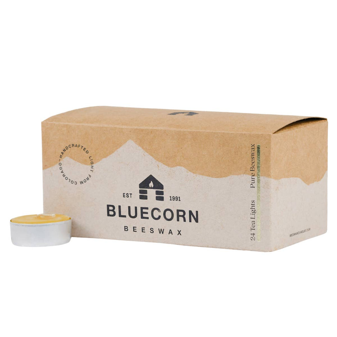 Pure Beeswax Tea Light Candles – Eco-Friendly Holiday Decor