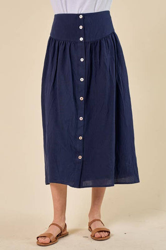 Smocked Elastic Back Skirt