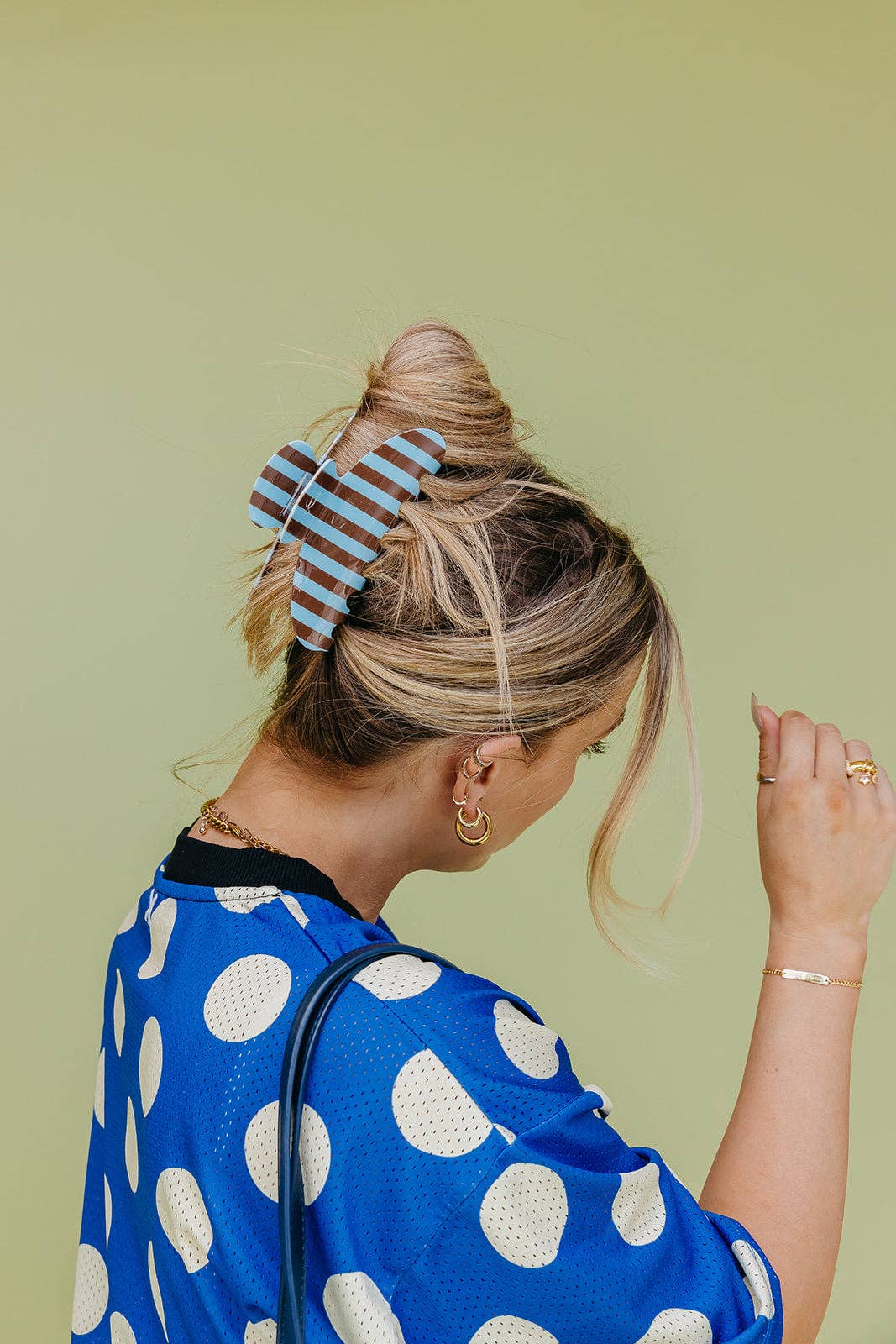 POLKA DOT &amp; STRIPED OVERSIZED CLAWS KX22