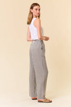 Load image into Gallery viewer, LINEN BLEND STRIPE WIDE LEG PANTS