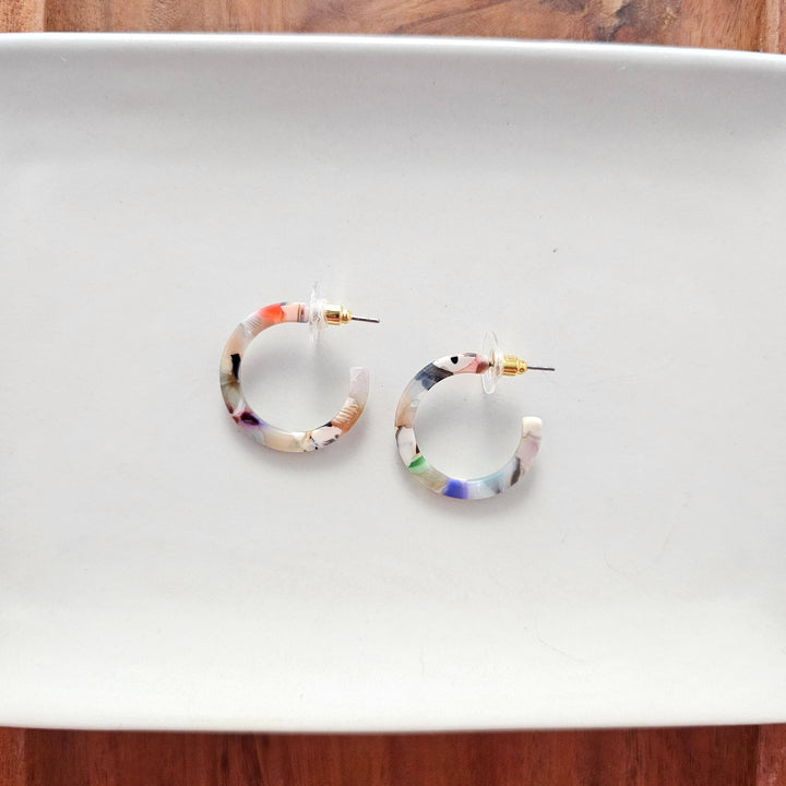 Cam Mini Hoops - Multicolor // Earrings, Gifts, Jewelry, Fall SS602