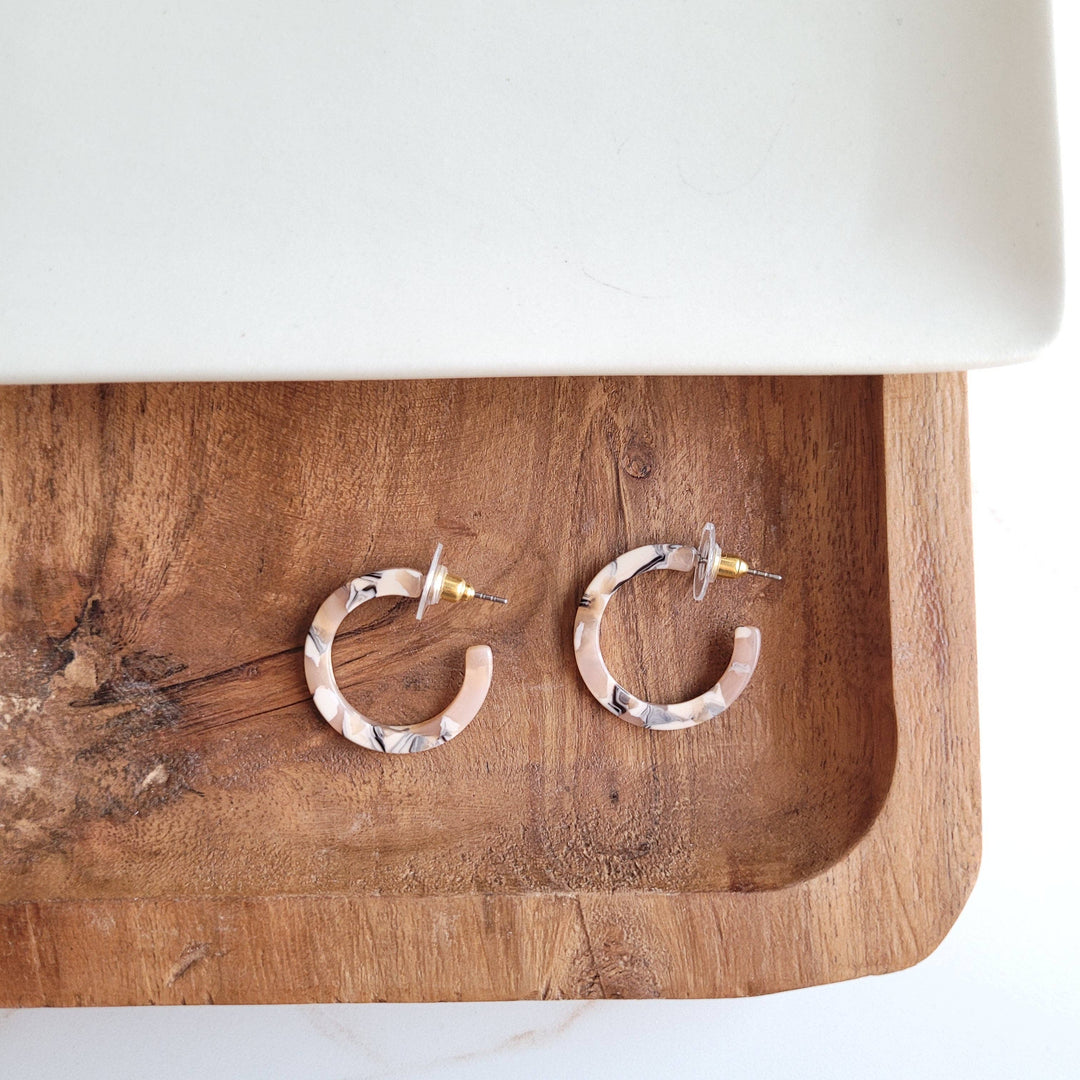 Cam Mini Hoops - Sandstone // Jewelry, Earrings, Fall SS354