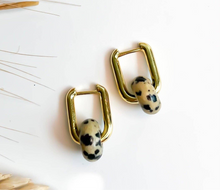 Load image into Gallery viewer, Dalmatian Jasper Hoops