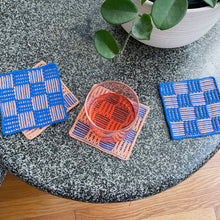 Load image into Gallery viewer, Checkerboard Coaster Set