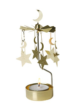 Load image into Gallery viewer, Rotary Candleholder, Moon and Stars