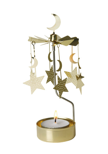 Rotary Candleholder, Moon and Stars