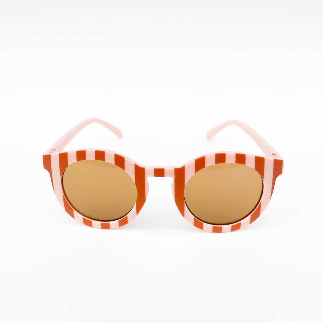 Cabana Blush &amp; Tan Stripe Kids Toddler Sunglasses