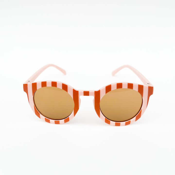 Cabana Blush &amp; Tan Stripe Kids Toddler Sunglasses