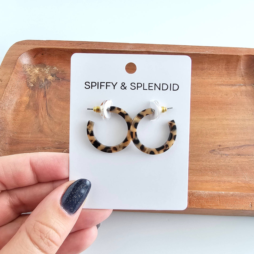 Cam Mini Hoops - Cheetah // Jewelry, Earrings, Fall SS981