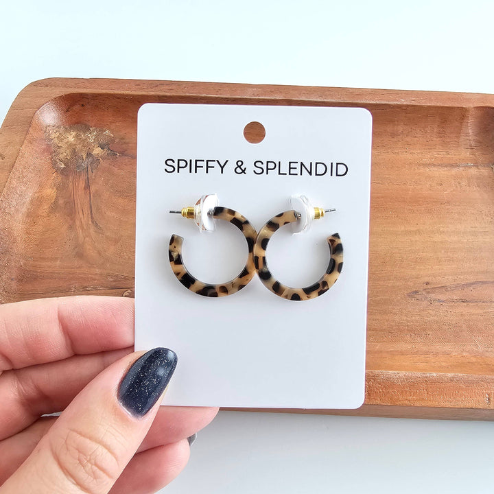 Cam Mini Hoops - Cheetah // Jewelry, Earrings, Fall SS981