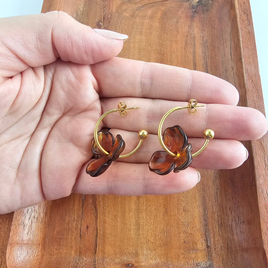 Magnolia Hoops - Amber // Jewelry, Earrings, Fall SS236