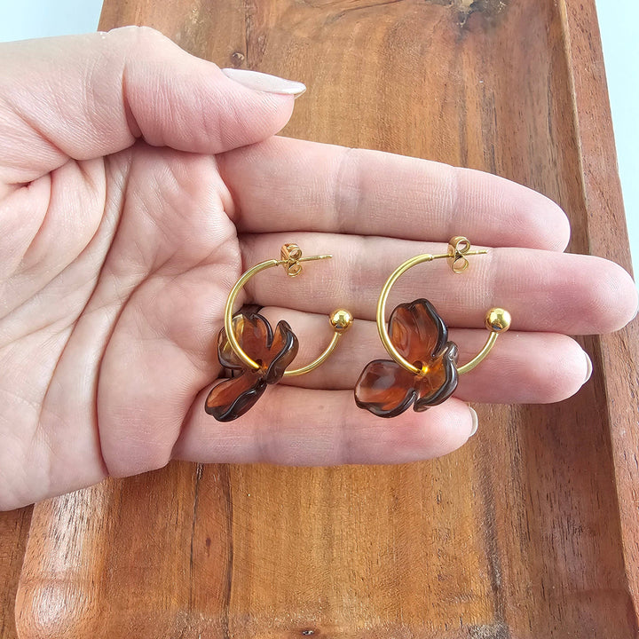 Magnolia Hoops - Amber // Jewelry, Earrings, Fall SS236