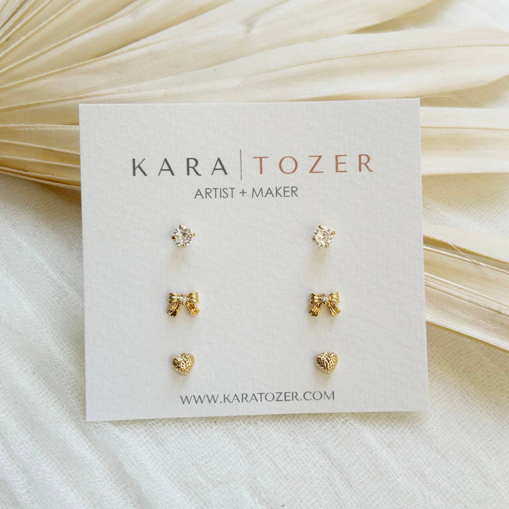 Triple Dainty Stud Set 