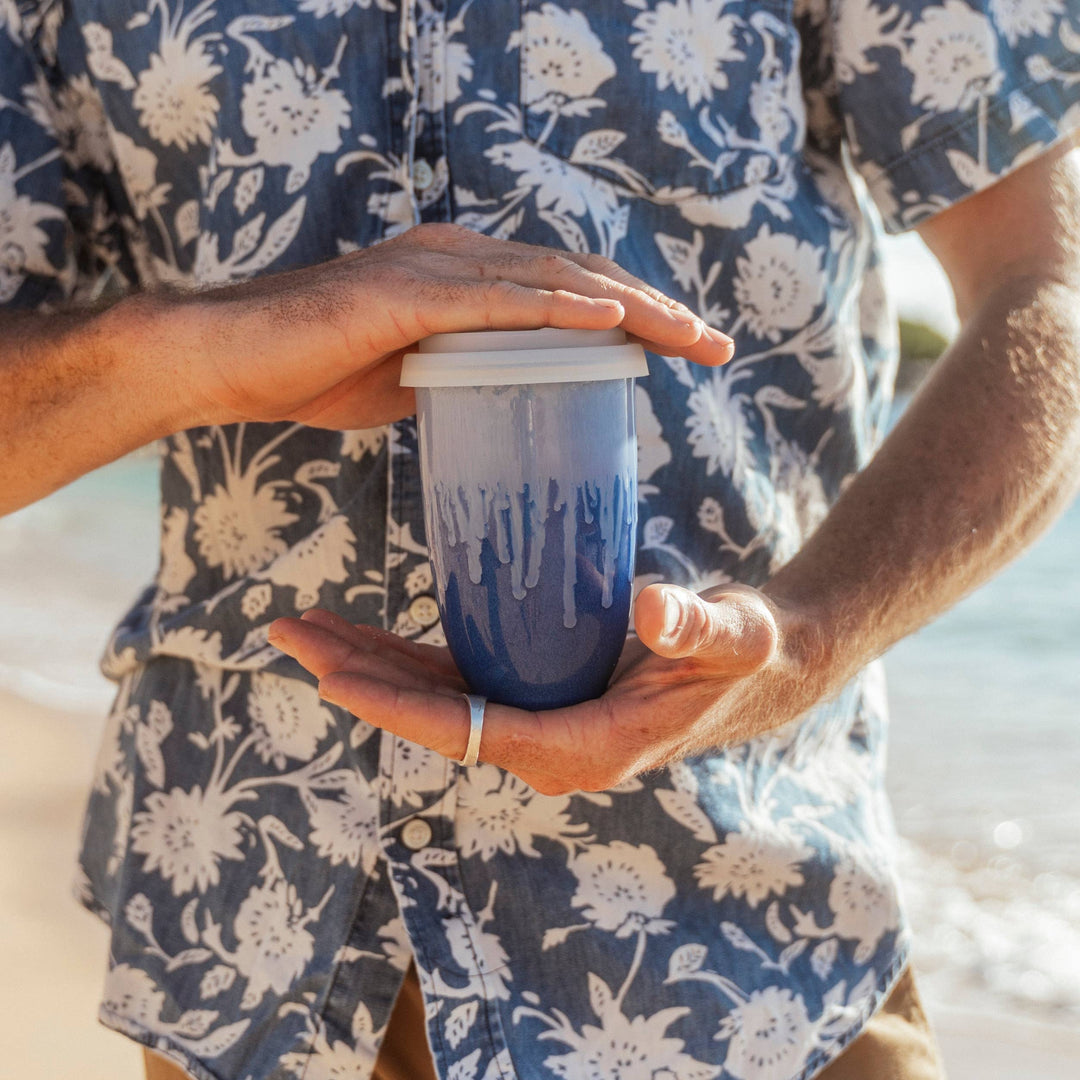 Neptune Ceramic Travel Mug – 12oz with Lid &amp; Sleeve NV26