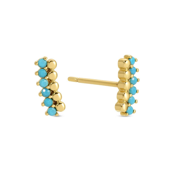 Delicate Dots &amp; CZ Studs On Velvet Tag SP365