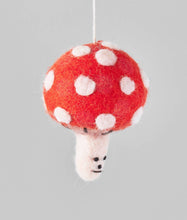 Load image into Gallery viewer, &#39;Mushroom&#39; Hanging Felt Ornament