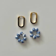 Load image into Gallery viewer, Lujain Charm Earrings- Blue