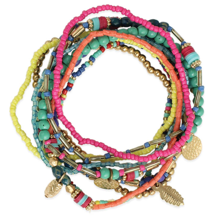 Boho Delight Pastel Bead Bracelet Set ZAD3