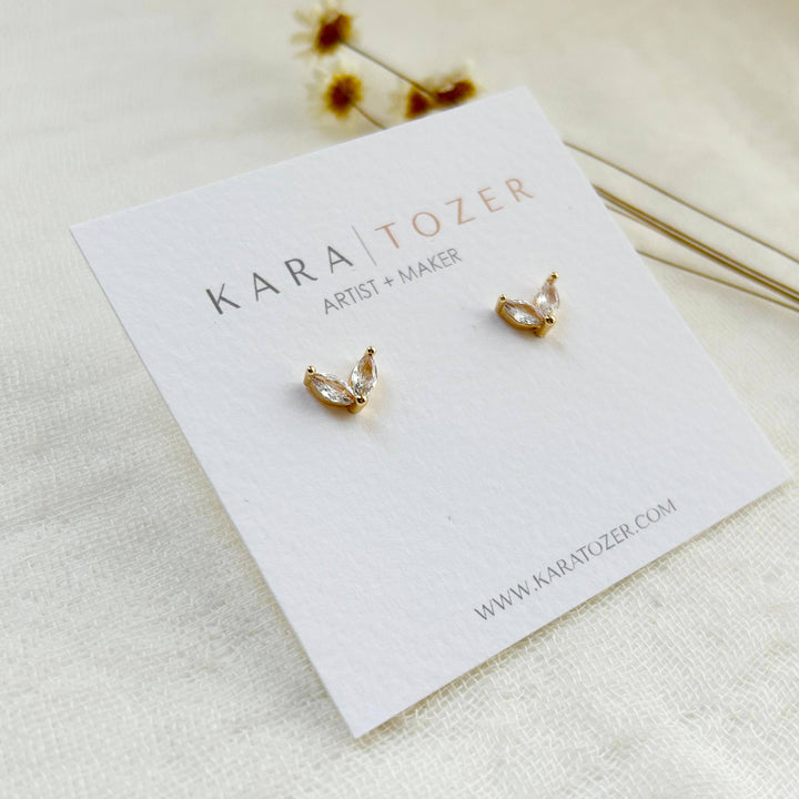 CZ Double Marquise Studs KT31