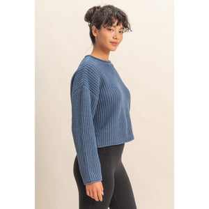 Rolled Edge Sweater HF213