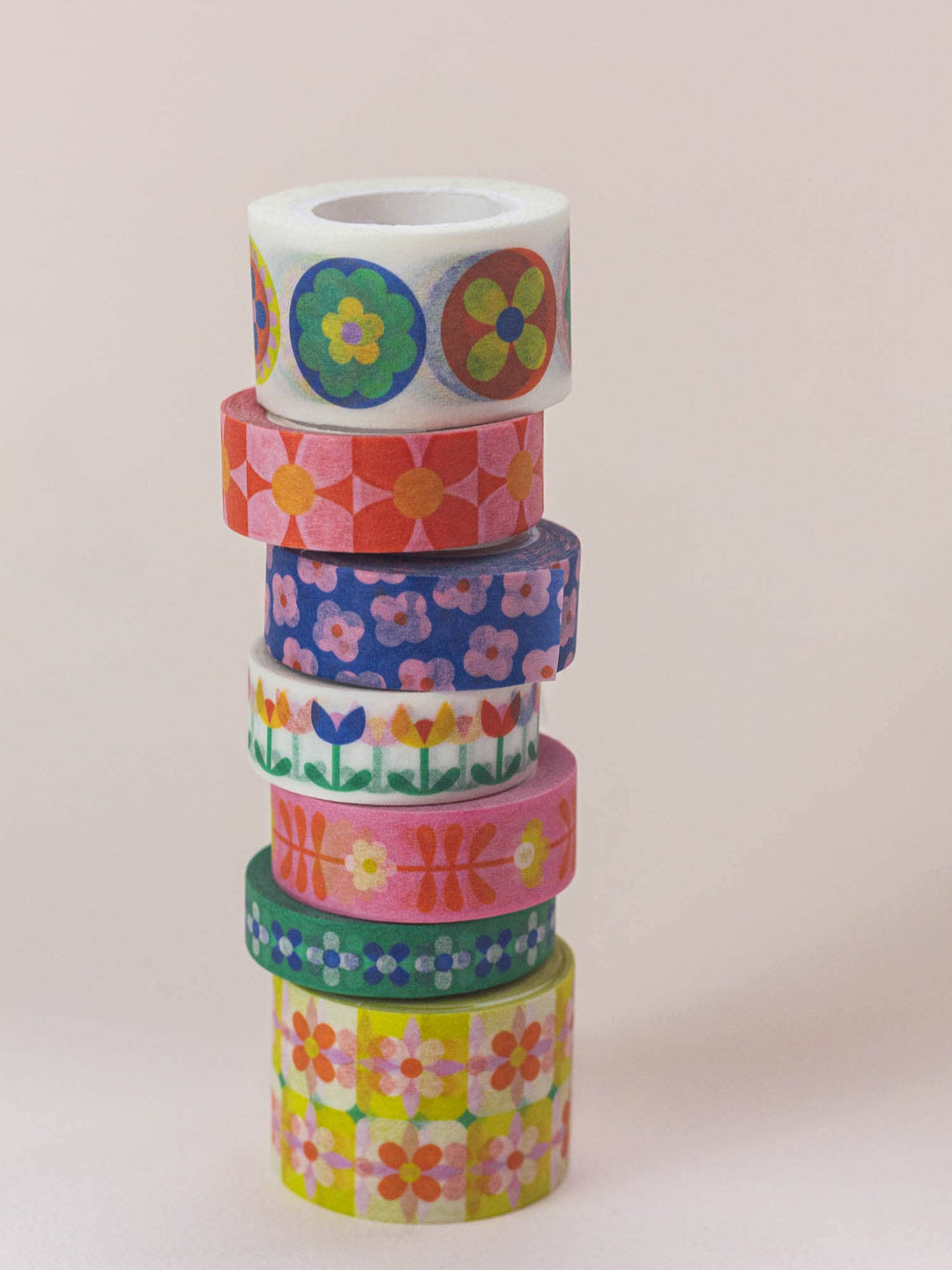 Flower Tower 15mm • Retro Floral Washi Tape MD238