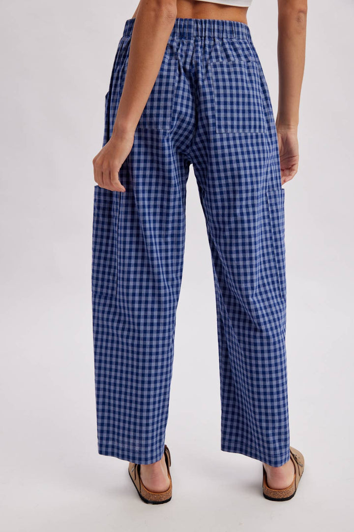 PLAID PATCH POCKET PANTS / WL26