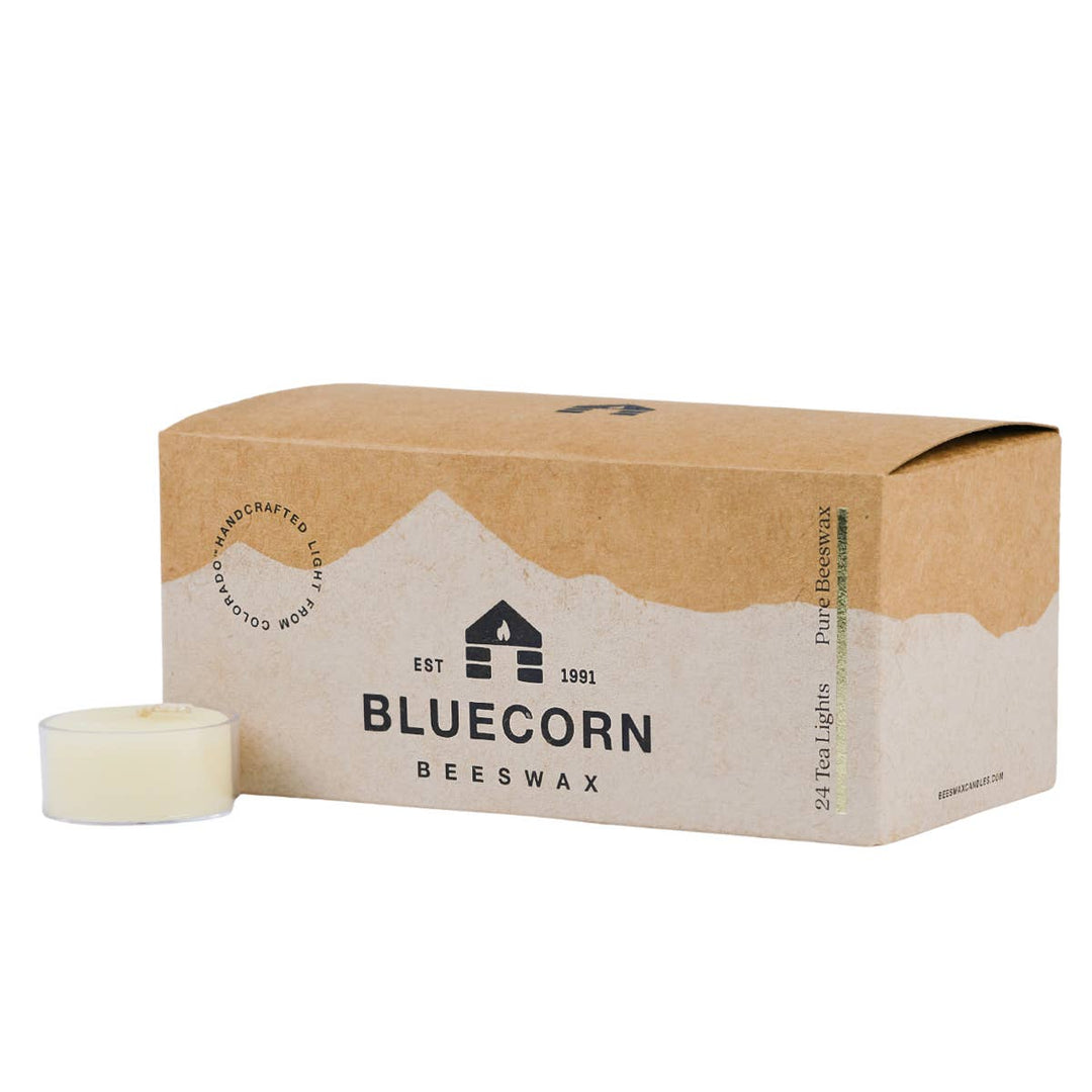Pure Beeswax Tea Light Candles – Eco-Friendly Holiday Decor