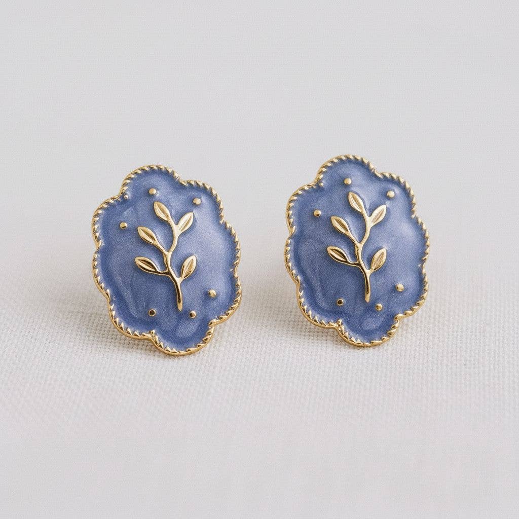Artistic Floral Inspired Drop Earrings