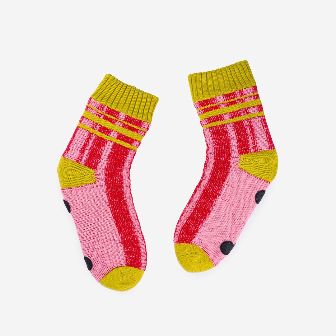 Plaid Stripe House Socks VR762