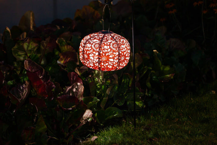 Stella Square Sunflower 11" Solar Lantern - Clay