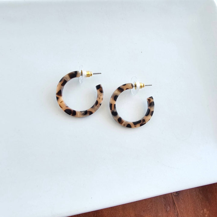 Cam Mini Hoops - Cheetah // Jewelry, Earrings, Fall SS981