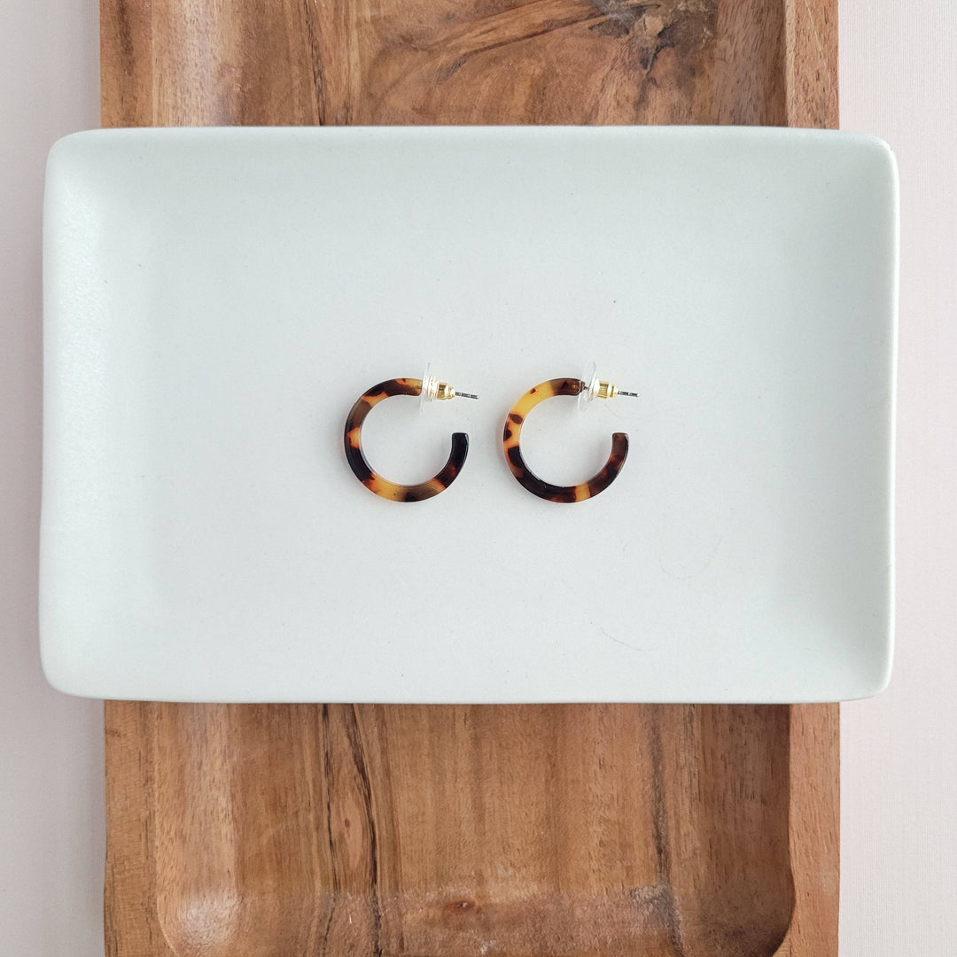 Cam Mini Hoops - Tortoise // Jewelry, Earrings, Fall SS992
