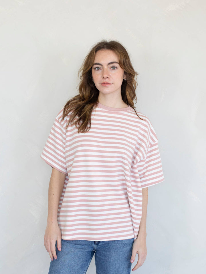 Cassandra Striped Tee TBS45