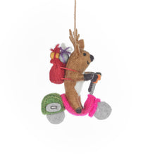 Load image into Gallery viewer, Handmade Felt Comet the Reindeer Christmas Decoration