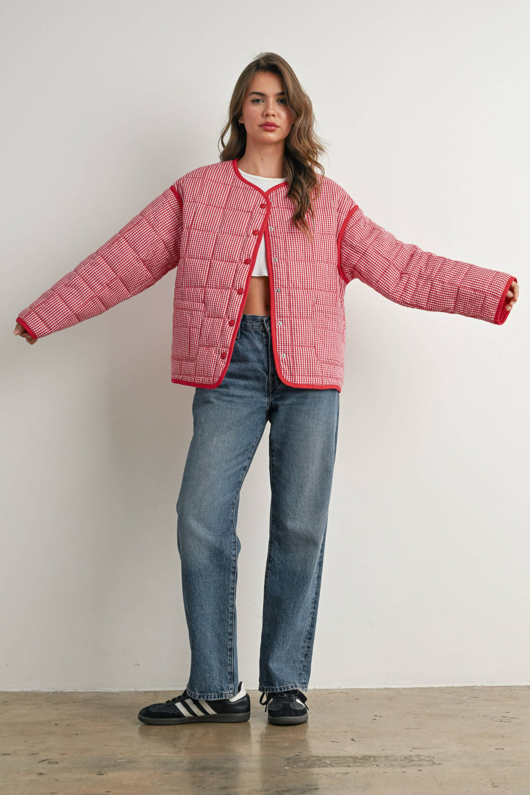 Buttoned Quilted Puffer Jacket - BMJ78
