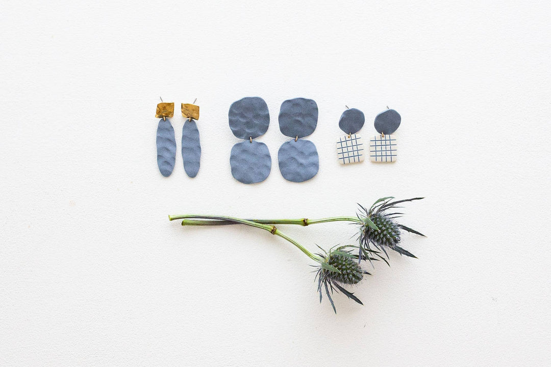 Lattice Earrings - In Thistle J011
