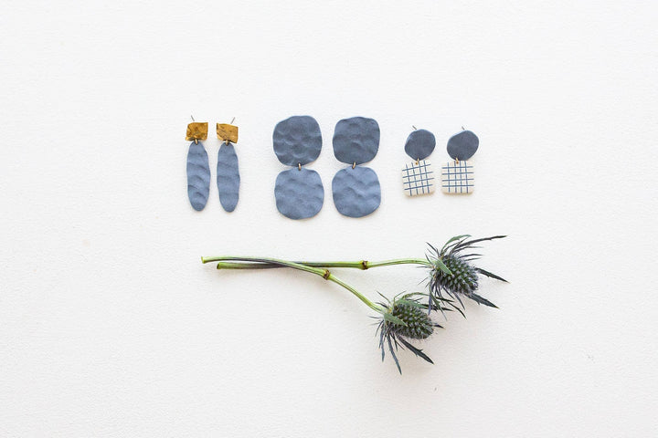 Lattice Earrings - In Thistle J011